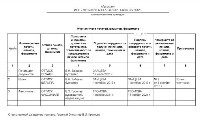 Факсимиле на трудовом договоре